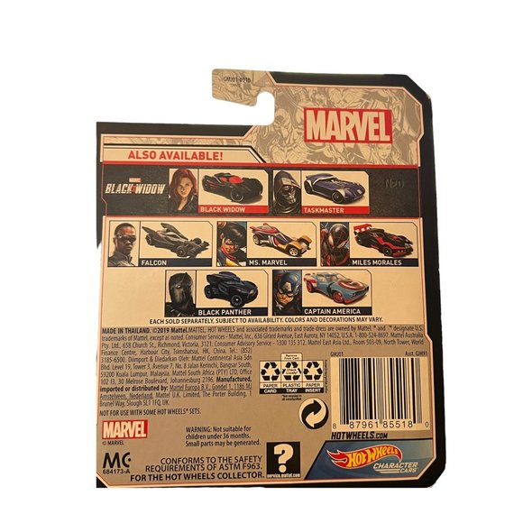 Marvel Hot Wheels Character Cars Black Panther 2019 NEW - Picture 3 of 3